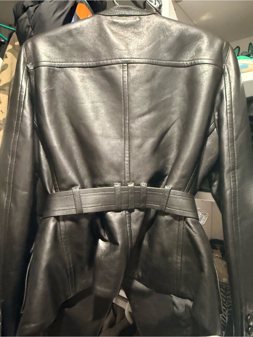 Balmain Leather Jacket with Gold Accent - Picture 2 of 6